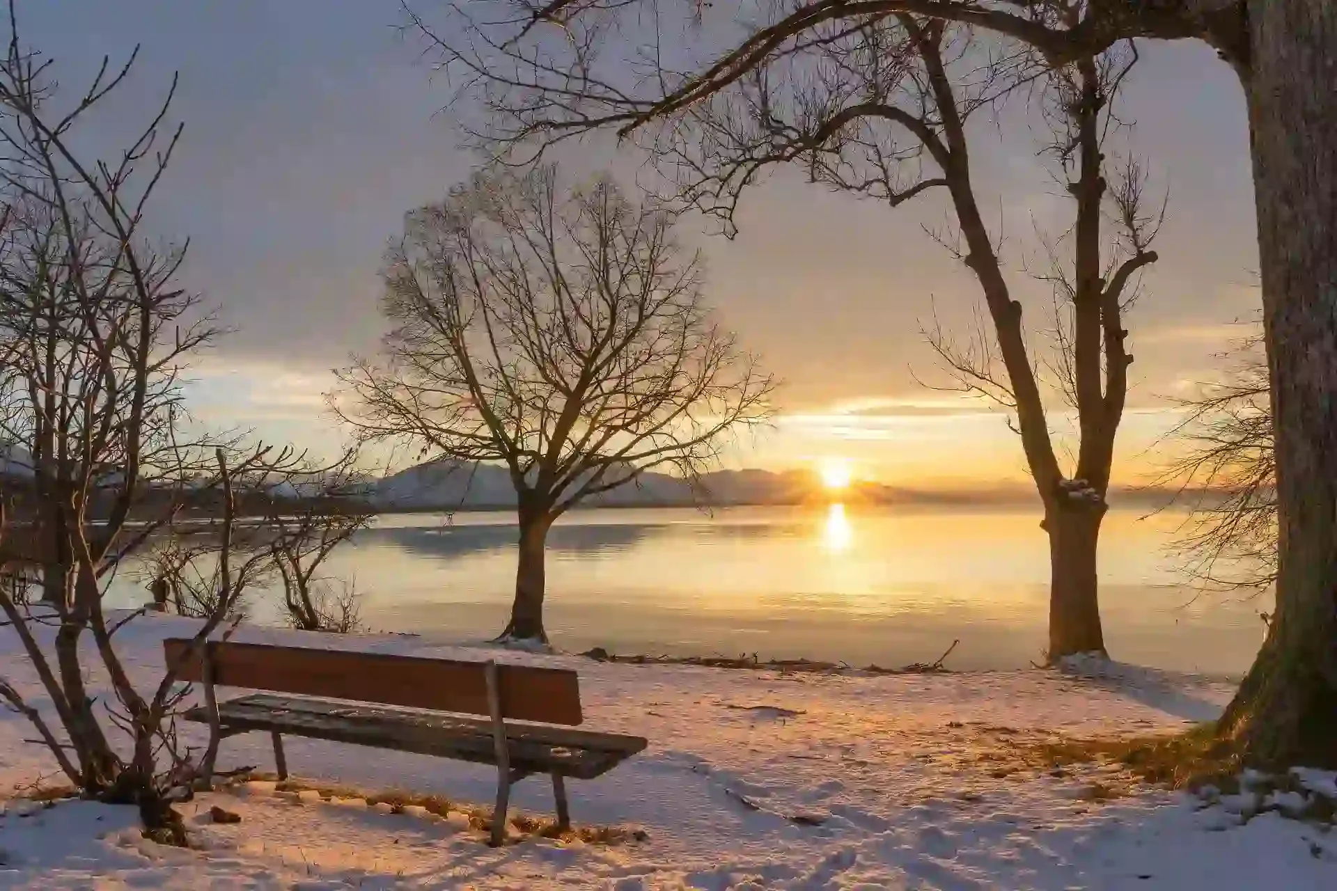 Evening atmosphere at Lake Chiemsee